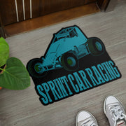 Custom shaped sprint car non-wing door mat