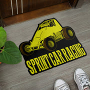 Custom shaped sprint car non-wing door mat