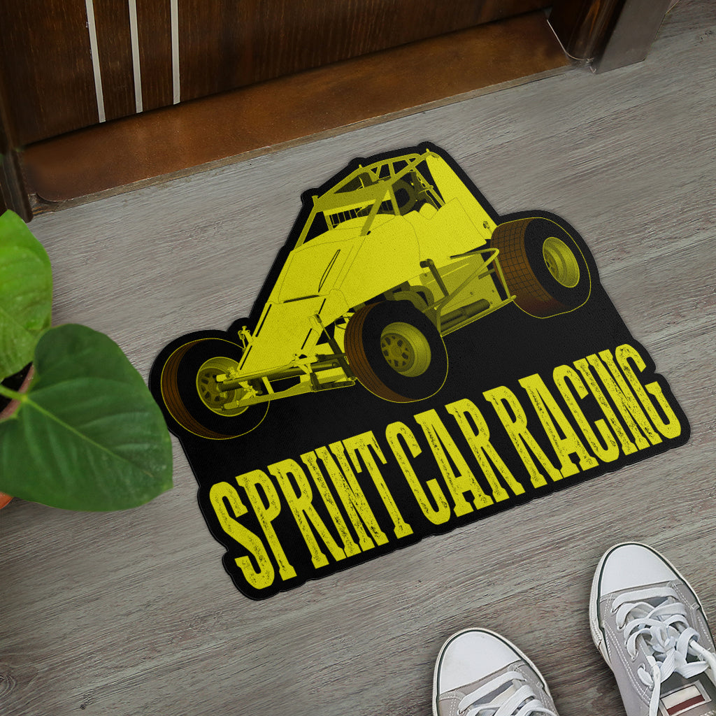 Custom shaped sprint car non-wing door mat