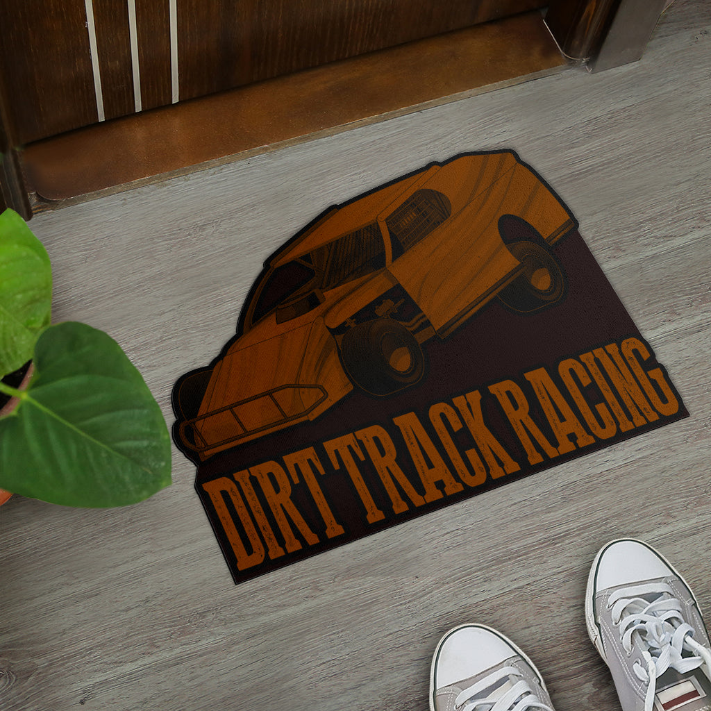 Custom shaped dirt modified door mat