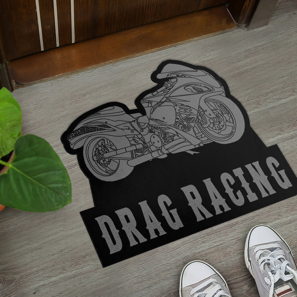 Custom Shaped Hayabusa Bike Door Mat