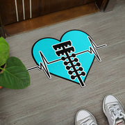 Custom Drag Racing Heartbeat Door Mat