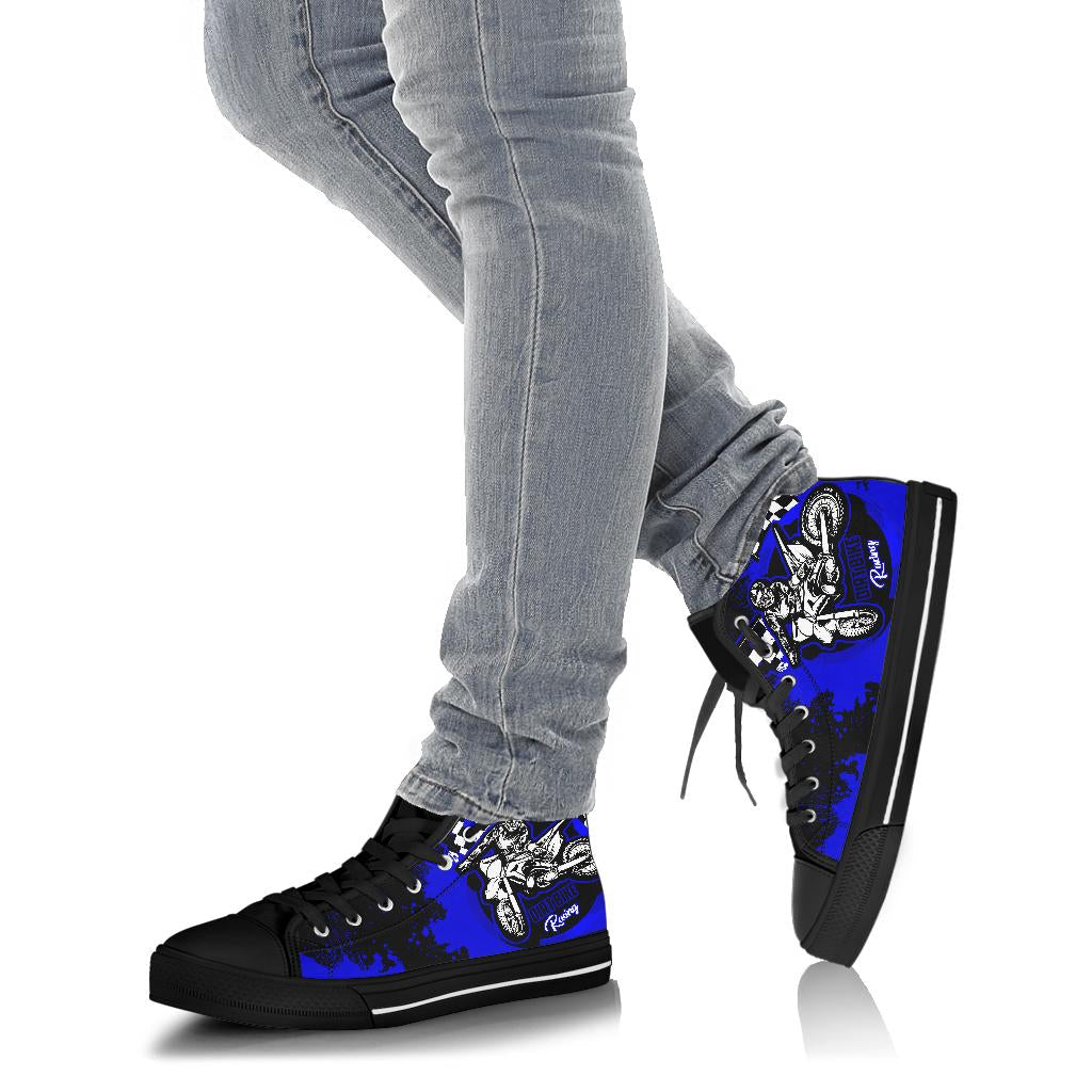 Dirt Bike Racing High Top Shoes