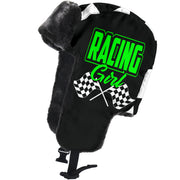 Racing Girl Checkered Trapper Hat