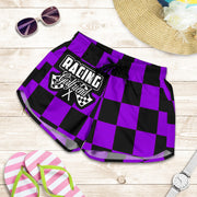 Racing Girlfriend Checkered Shorts