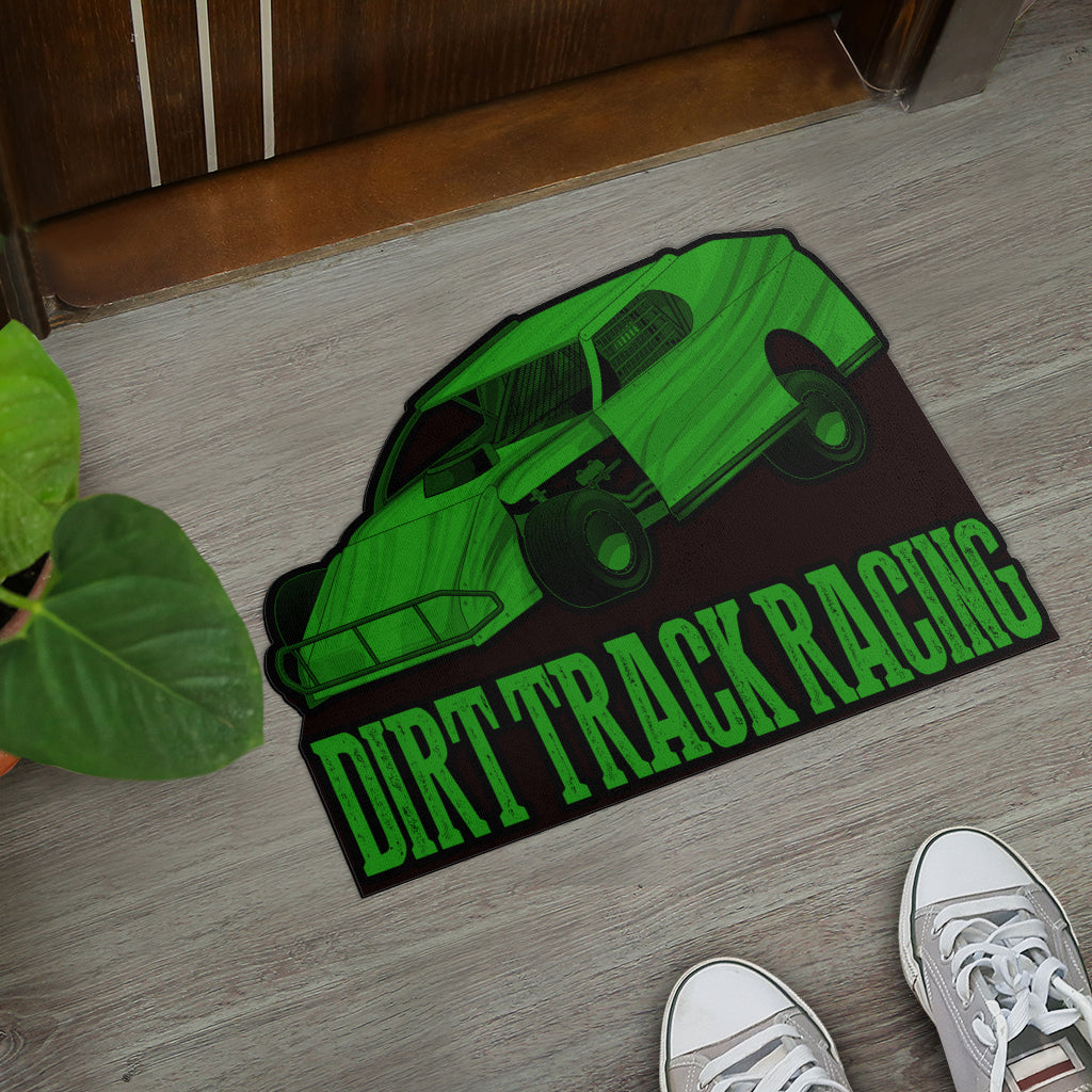 Custom shaped dirt modified door mat