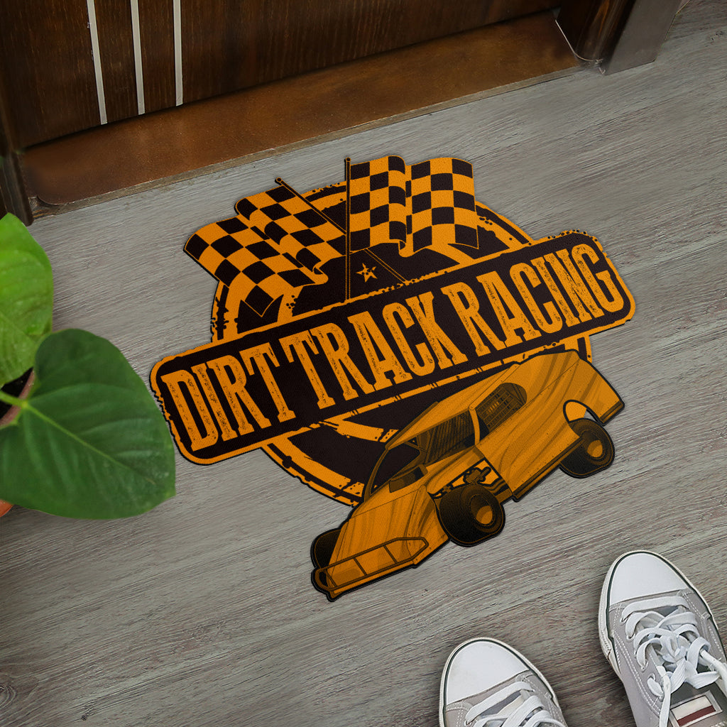 Custom shaped dirt modified door mat