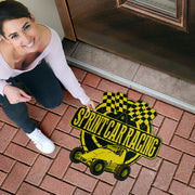 Custom shaped sprint car non-wing door mat