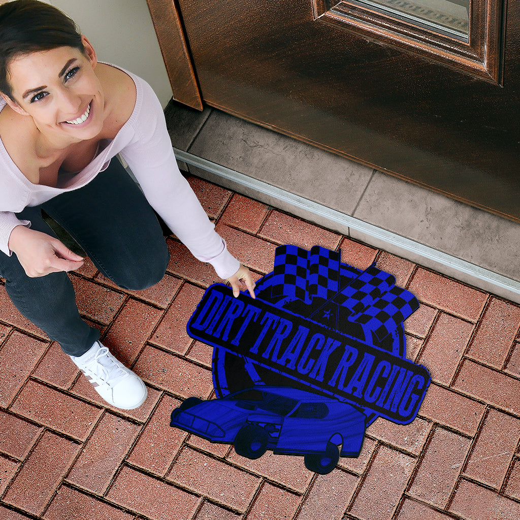 Custom shaped dirt modified door mat