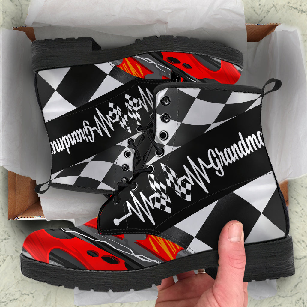 Racing Grandma Heartbeat Boots