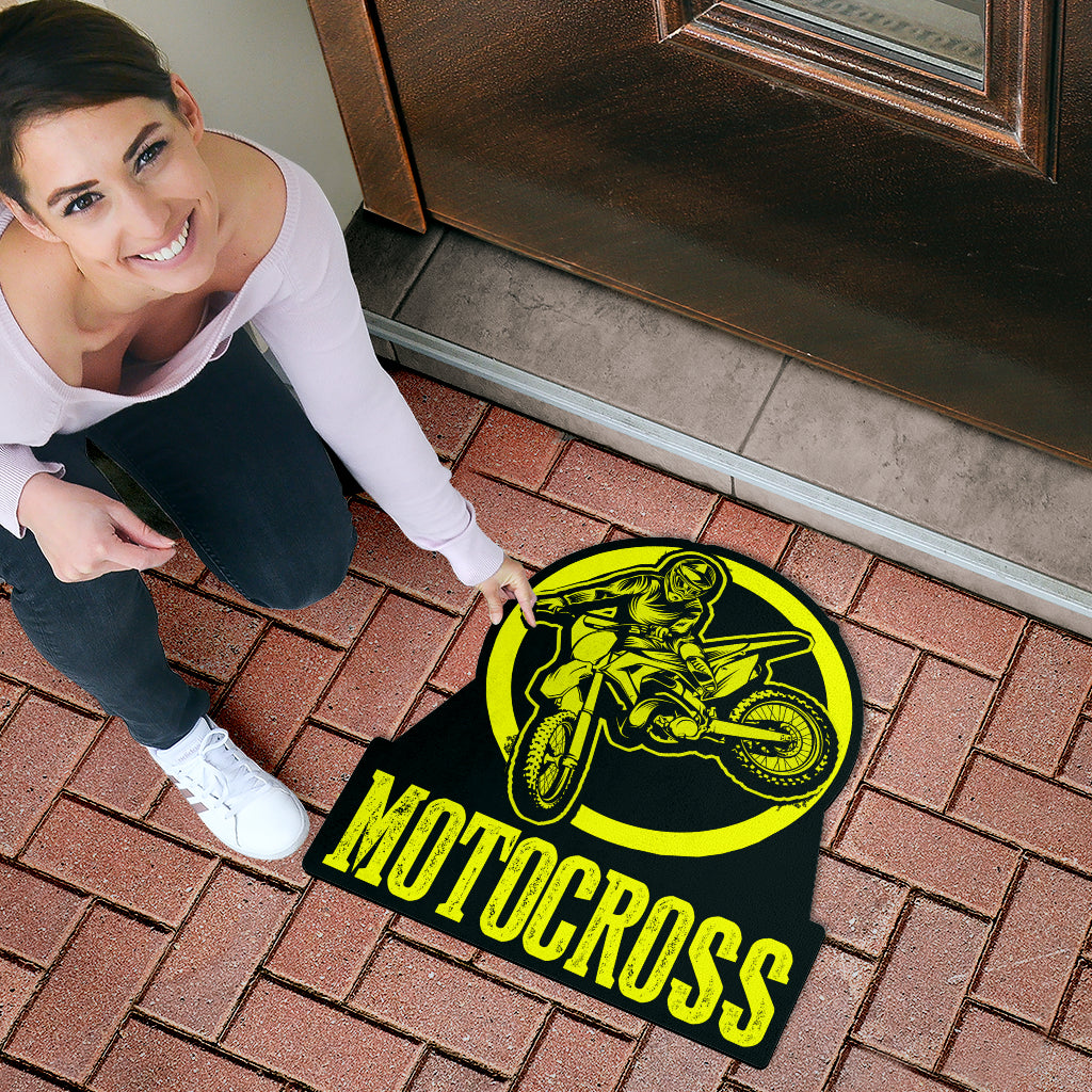 Custom Shaped Motocross Door Mat
