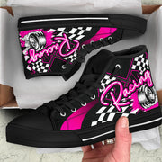Racing High Top Shoes pink