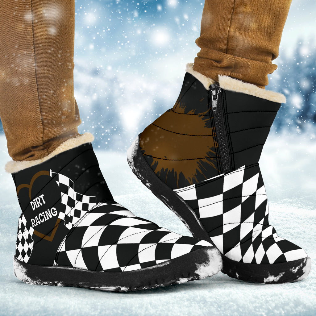 Racing Heart Cozy Winter Boots