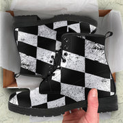 Racing Checkered Boots