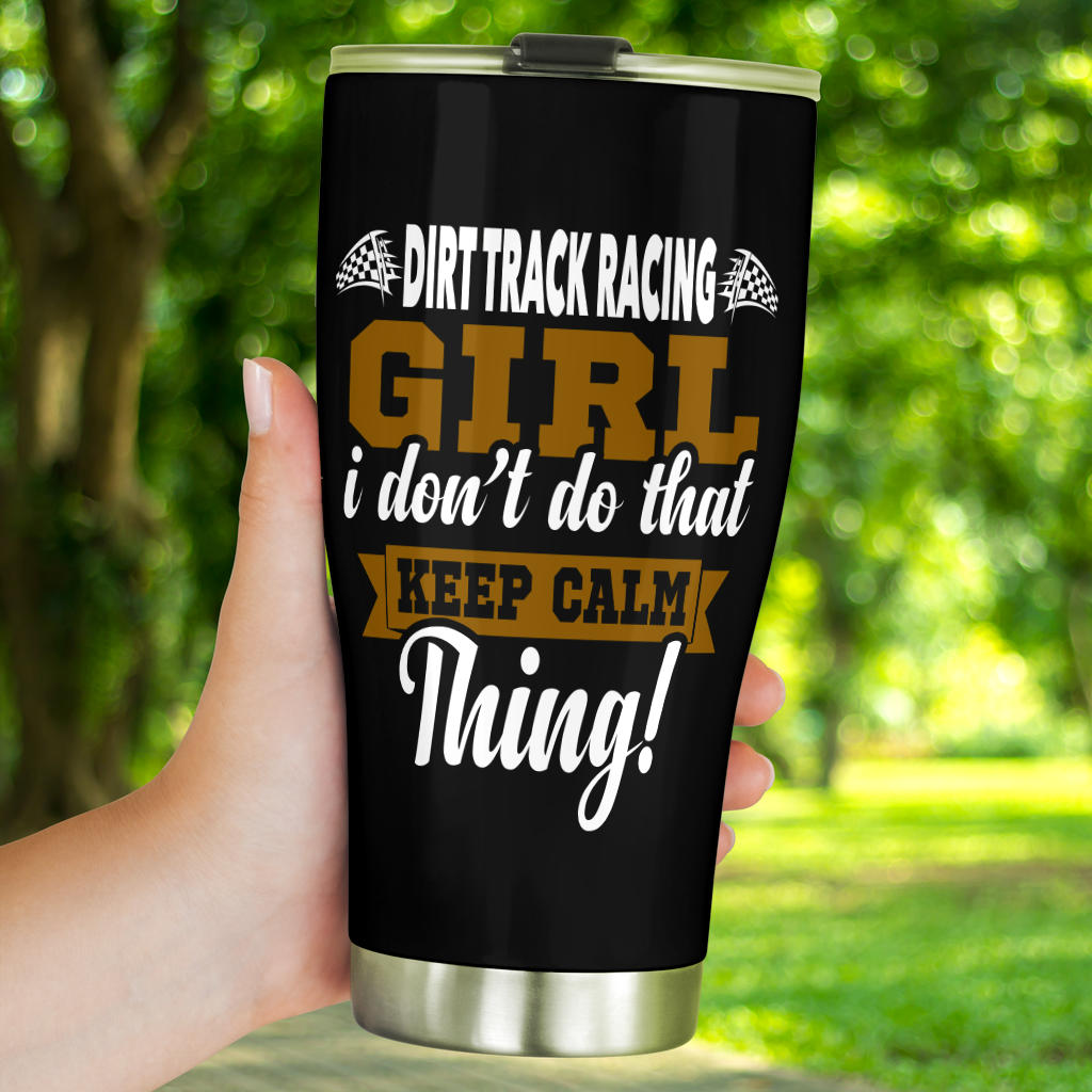 dirt track racing girl tumbler