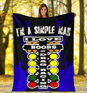 I'm A Simple Man Drag Racing Blanket