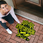 Custom shaped sprint car door mat