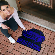 Custom shaped drag racing door mat