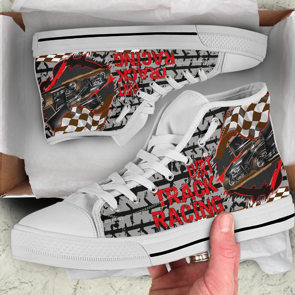 Dirt Track Racing Sprint Car High Top Shoes