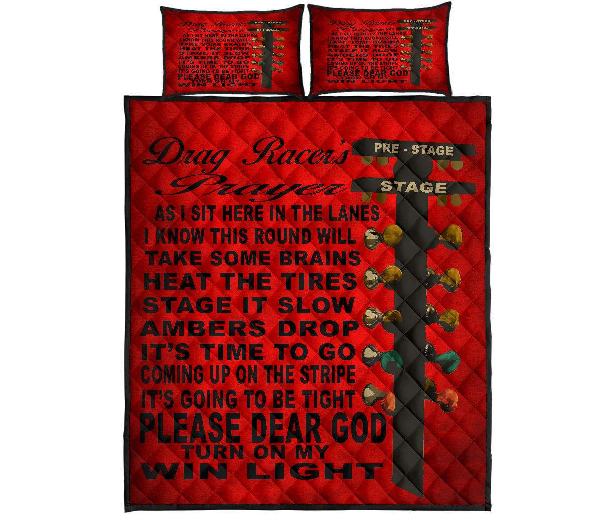 Drag Racer's Prayer Quilt Bed Set