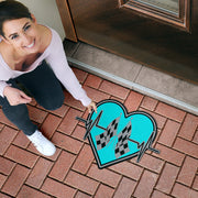 Custom Shaped Racing Heartbeat Door Mat