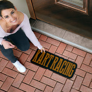 Custom shaped kart racing door mat