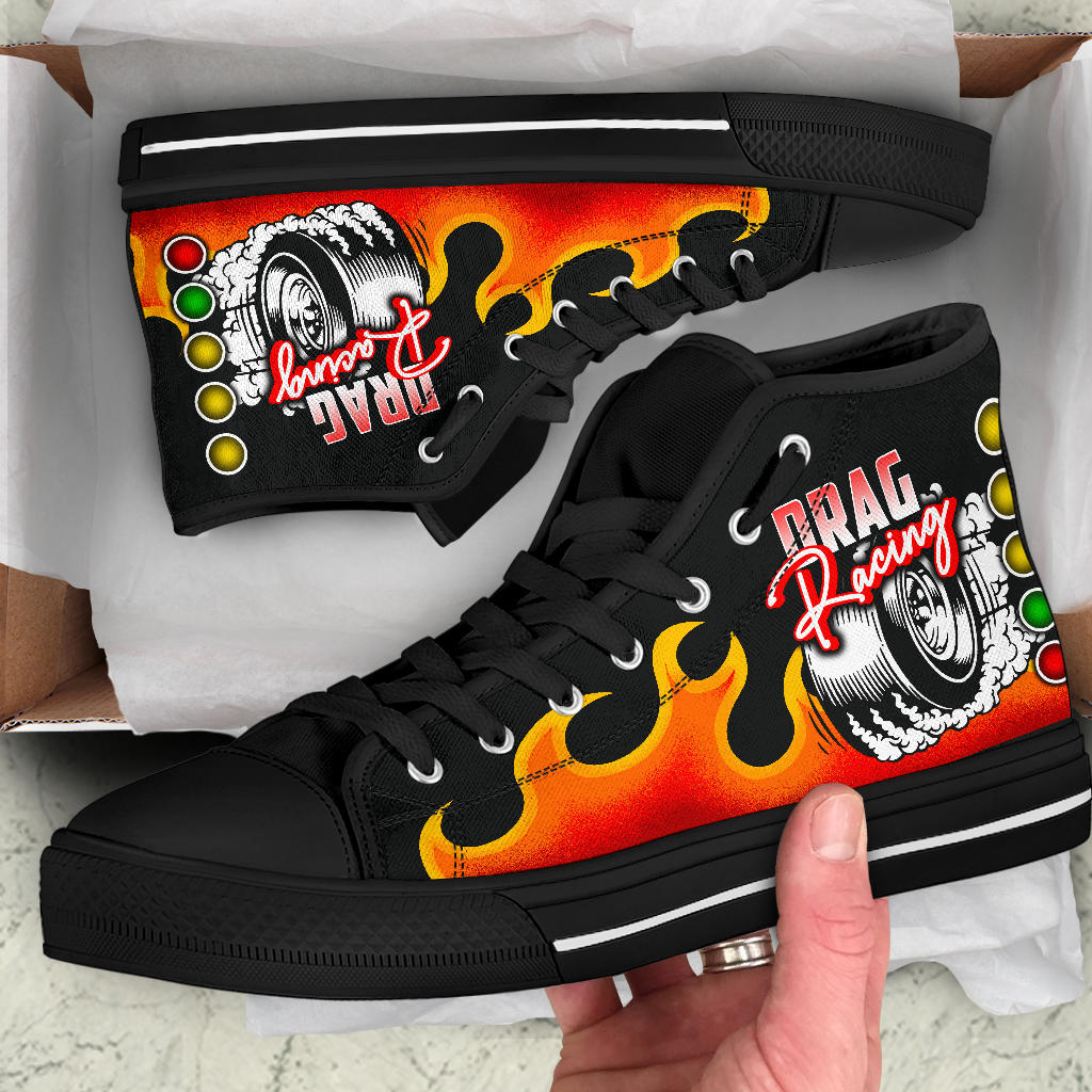 Drag Racing High Top Shoes