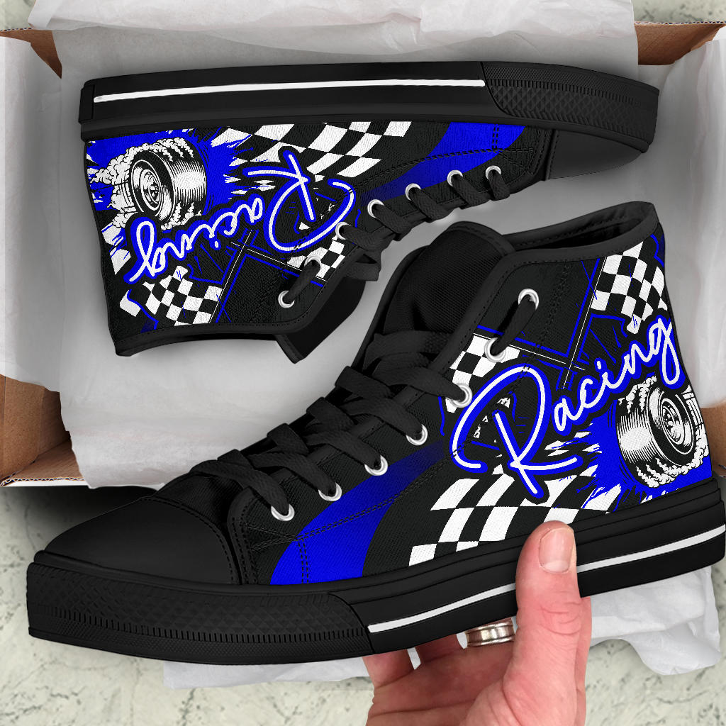 Racing High Top Shoes blue