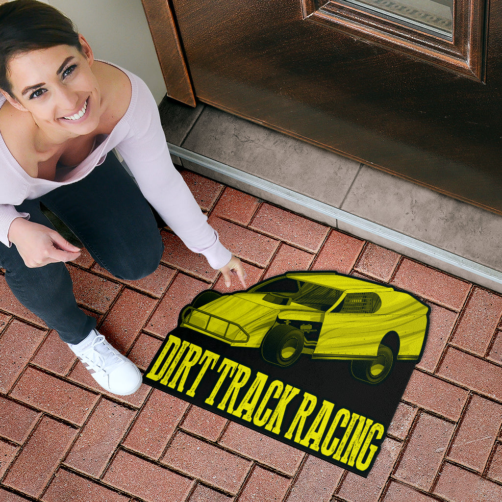Custom shaped dirt modified door mat