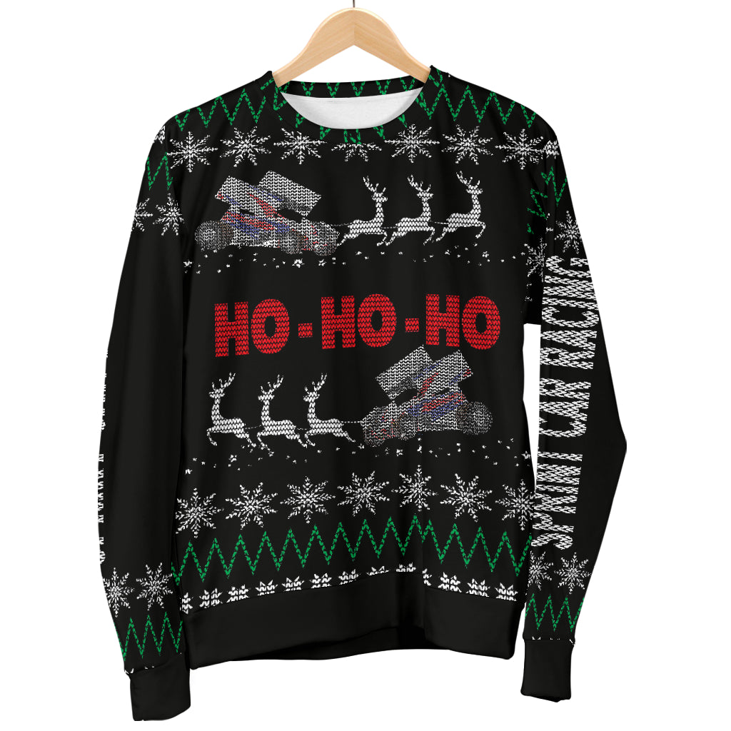 Sprint car racing women's ugly sweater