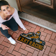 Custom shaped kart racing door mat