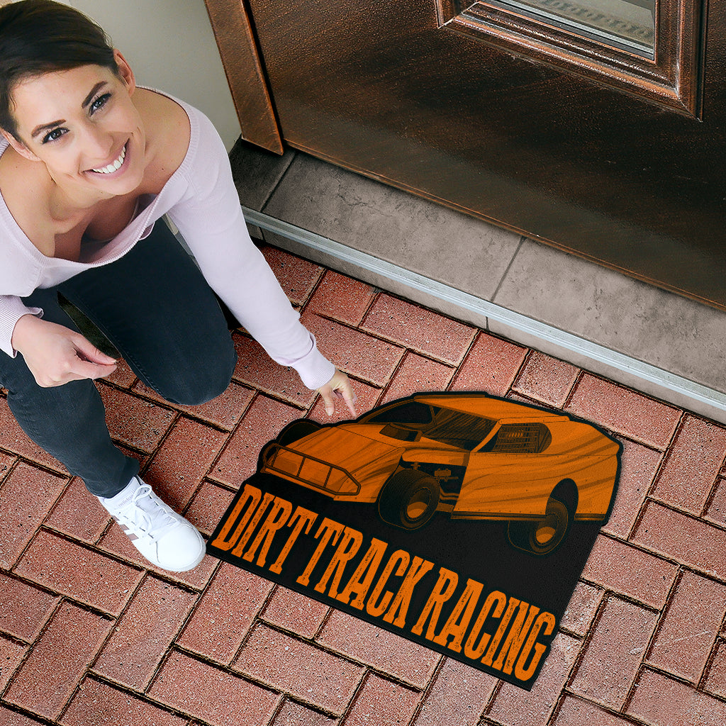 Custom shaped dirt modified door mat
