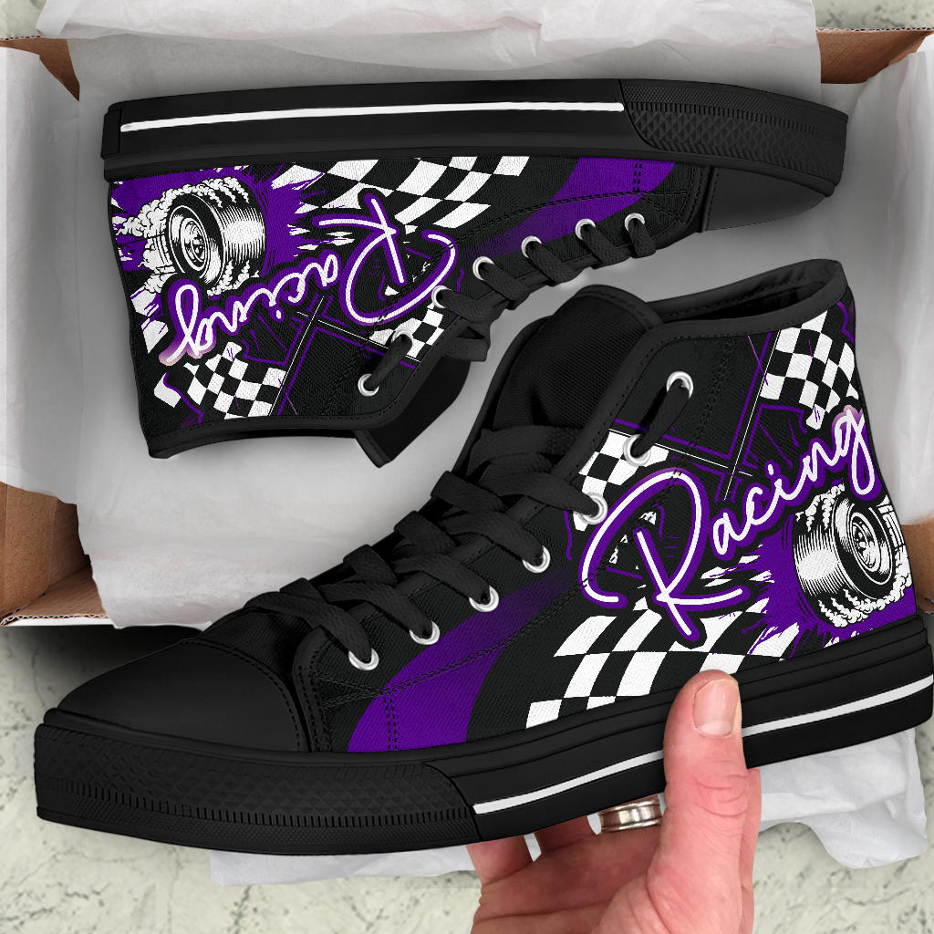 Racing High Top Shoes purple