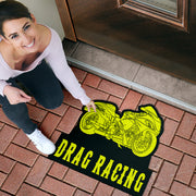Custom Shaped Drag Racing Bike Door Mat