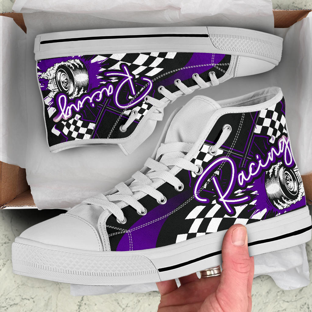 Racing High Top Shoes purple