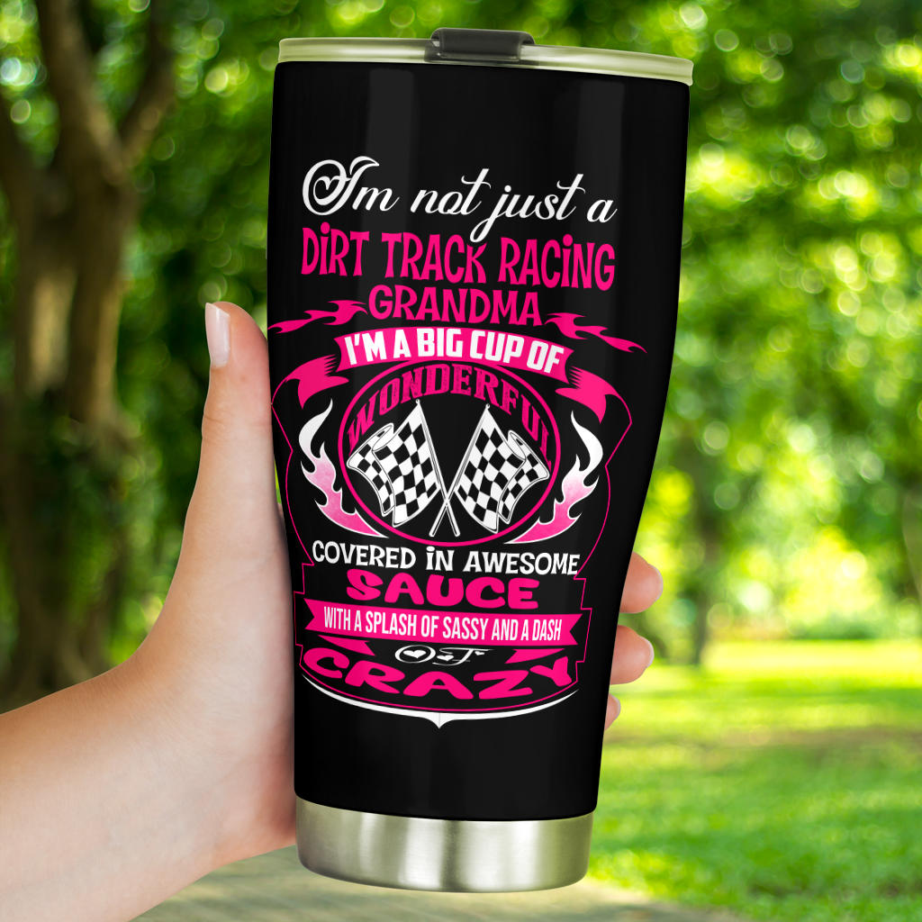 dirt track racing grandma tumbler