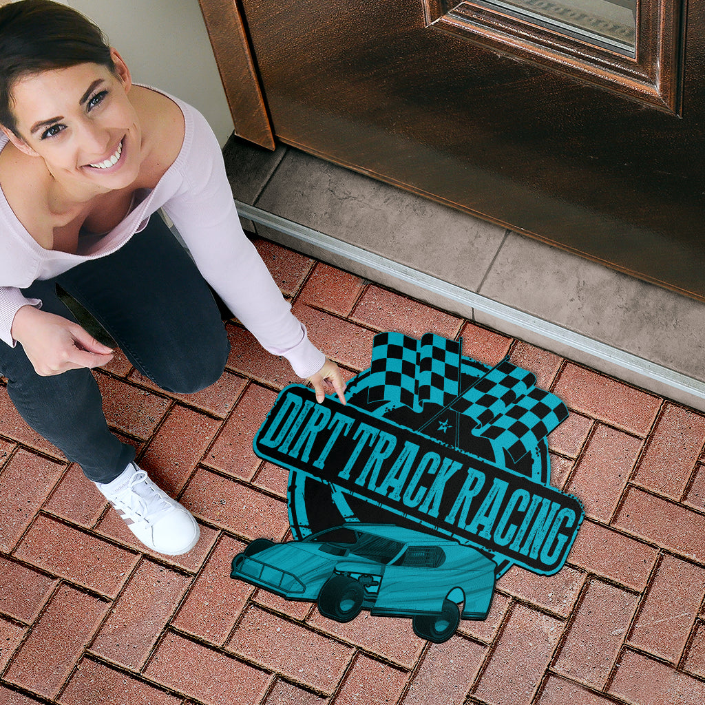 Custom shaped dirt modified door mat