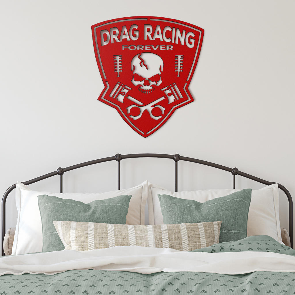 Drag Racing Forever Metal Sign