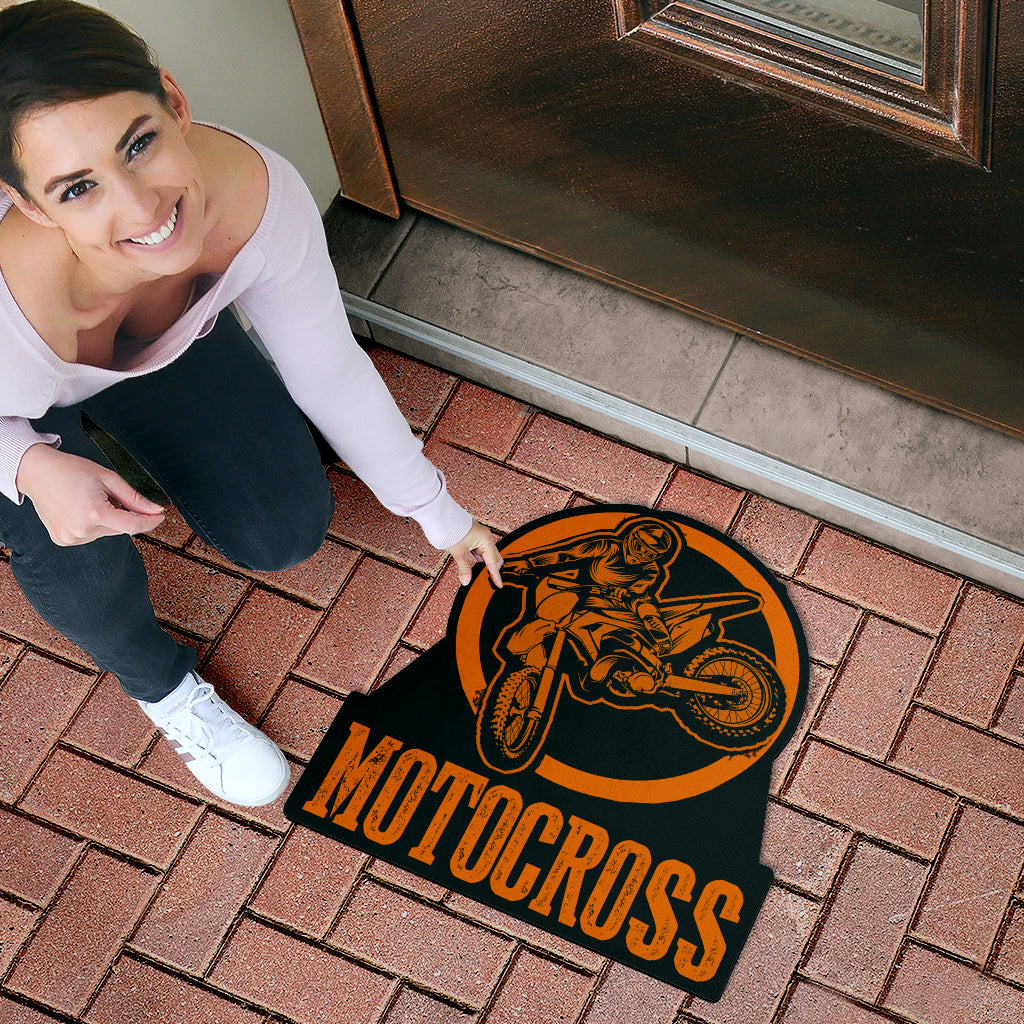 Custom Shaped Motocross Door Mat