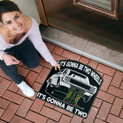 It's Gonna Be Two Wheels Custom Shaped drag racing Door Mat