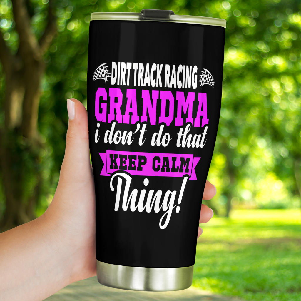 dirt track racing grandma tumbler