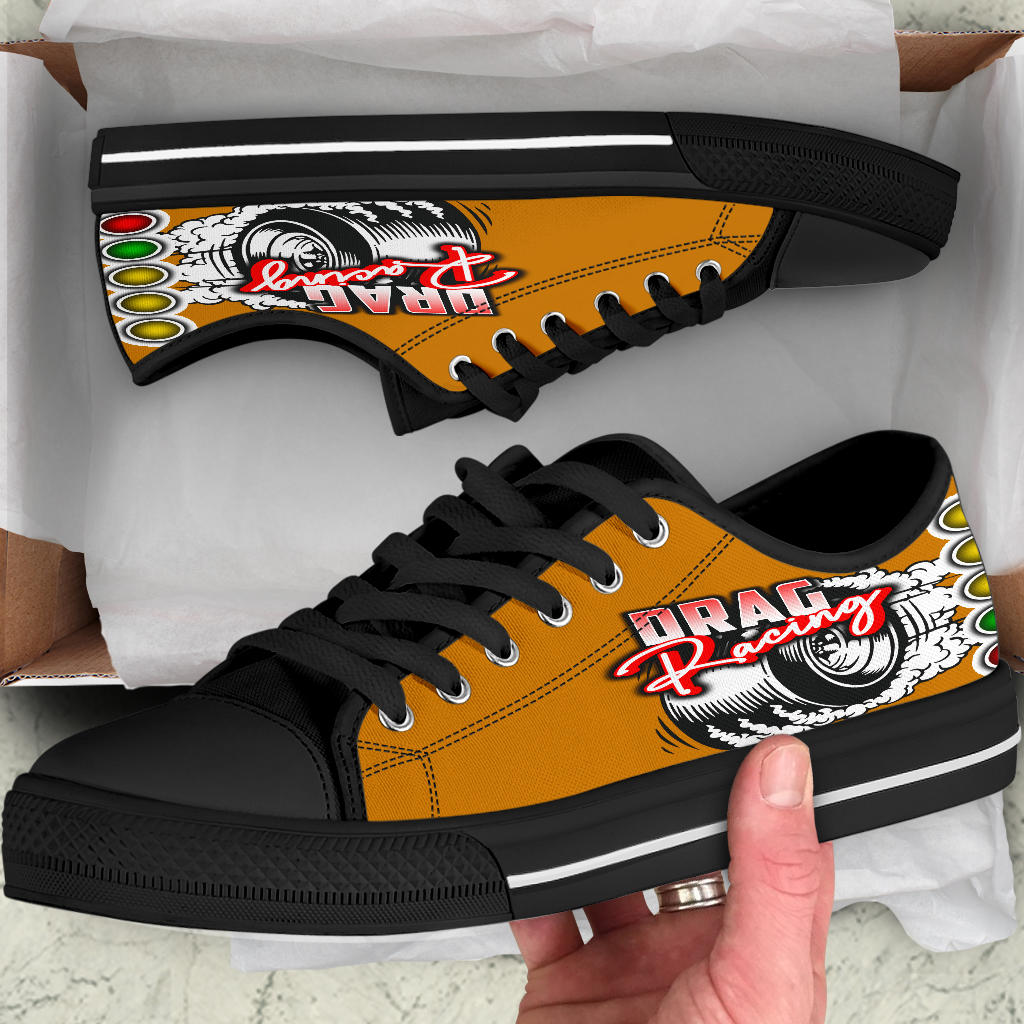 Drag Racing Low Top Shoes orange