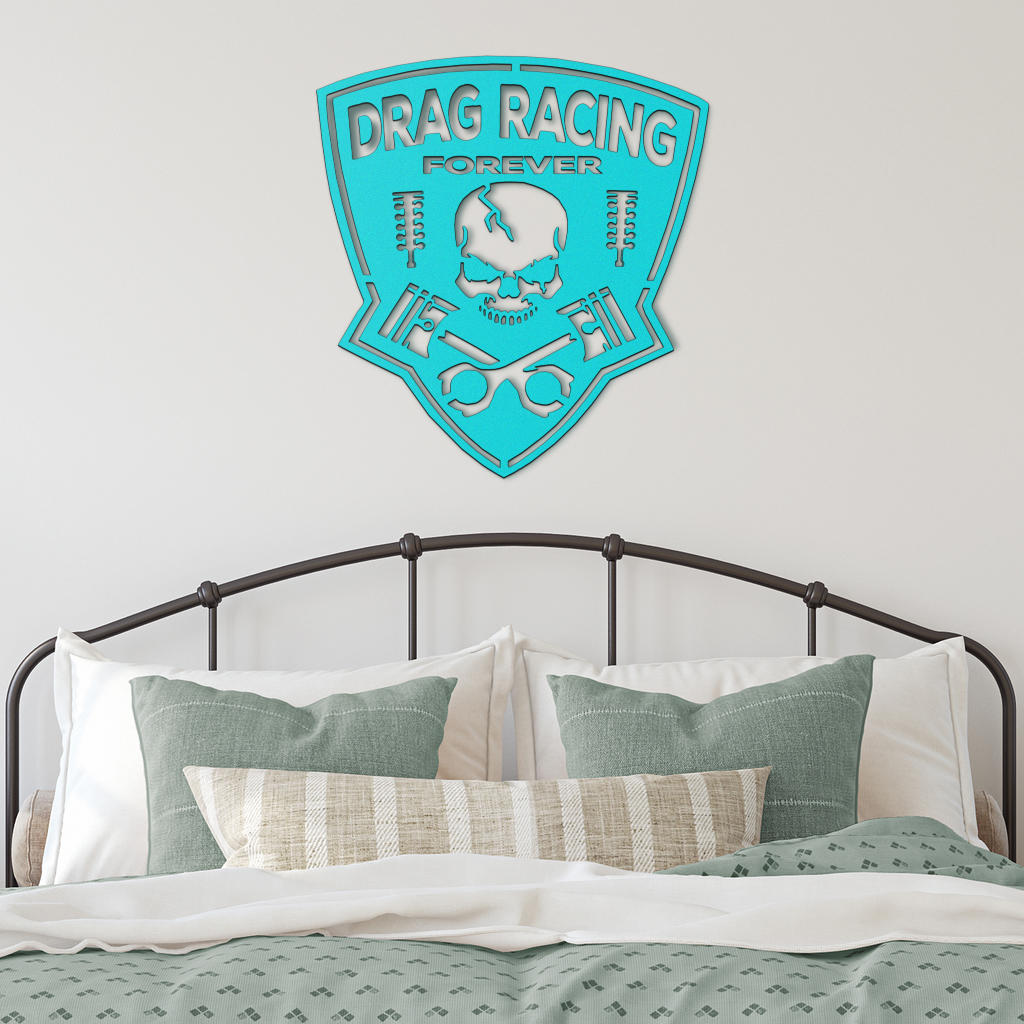 Drag Racing Forever Metal Sign
