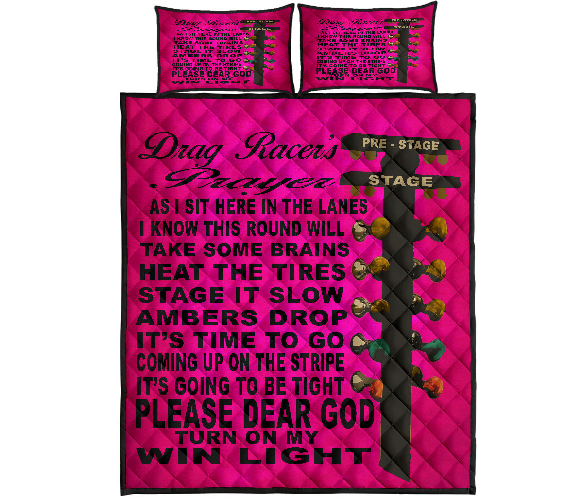 Drag Racer's Prayer Quilt Bed Set