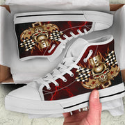 Racing Thunder Skull High Top Shoes