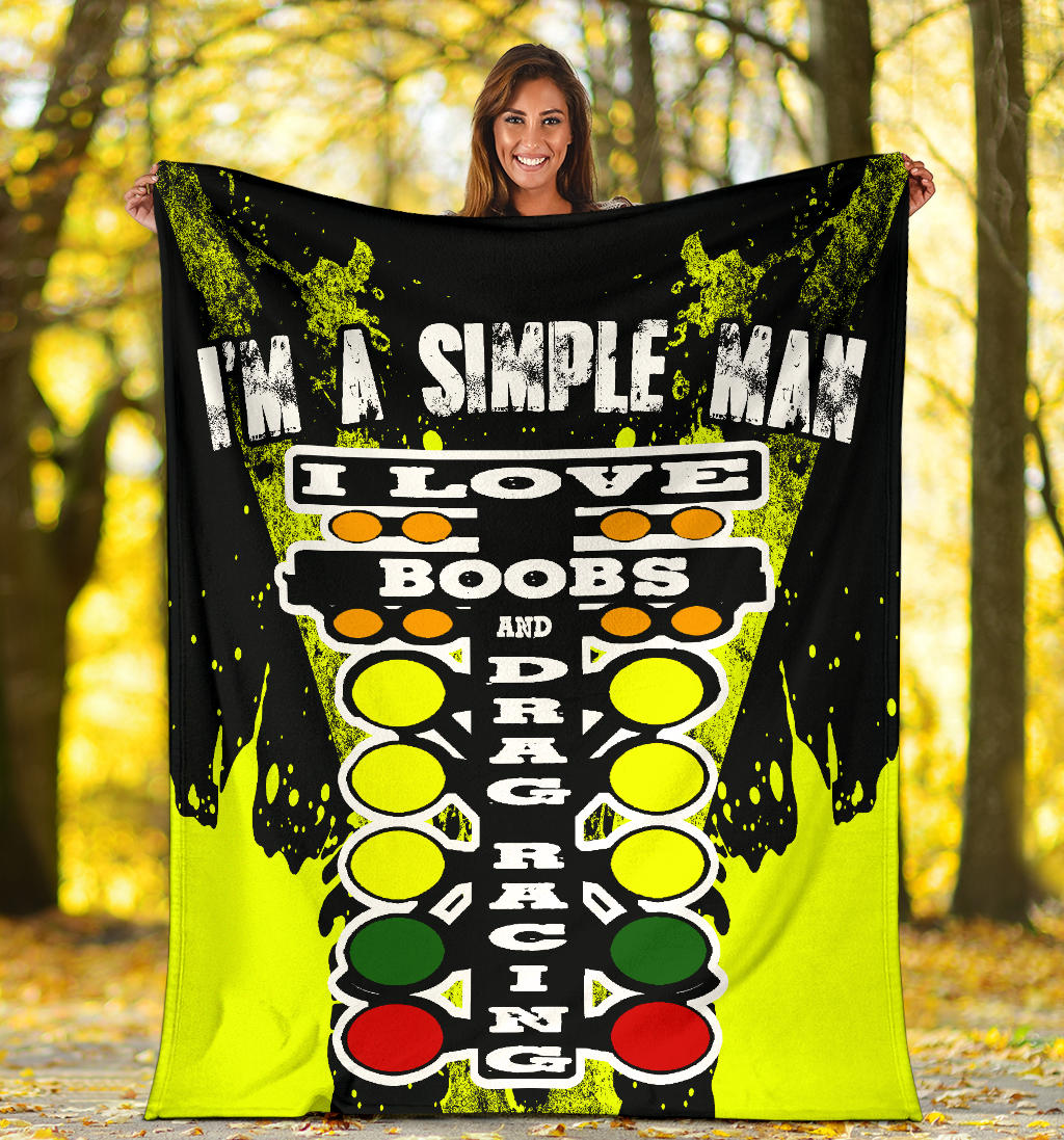 I'm A Simple Man Drag Racing Blanket RBY
