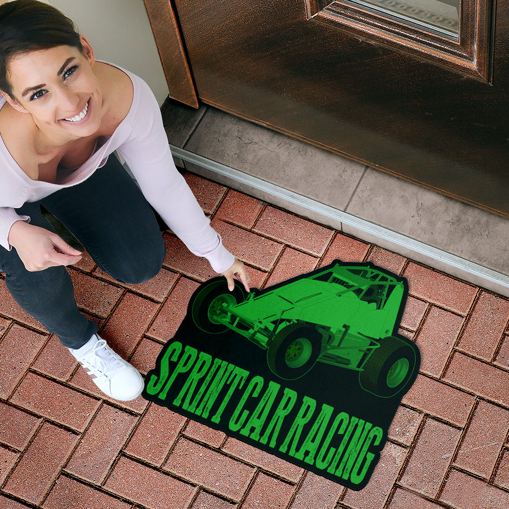 Custom shaped sprint car non-wing door mat