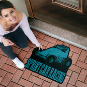 Custom shaped sprint car non-wing door mat