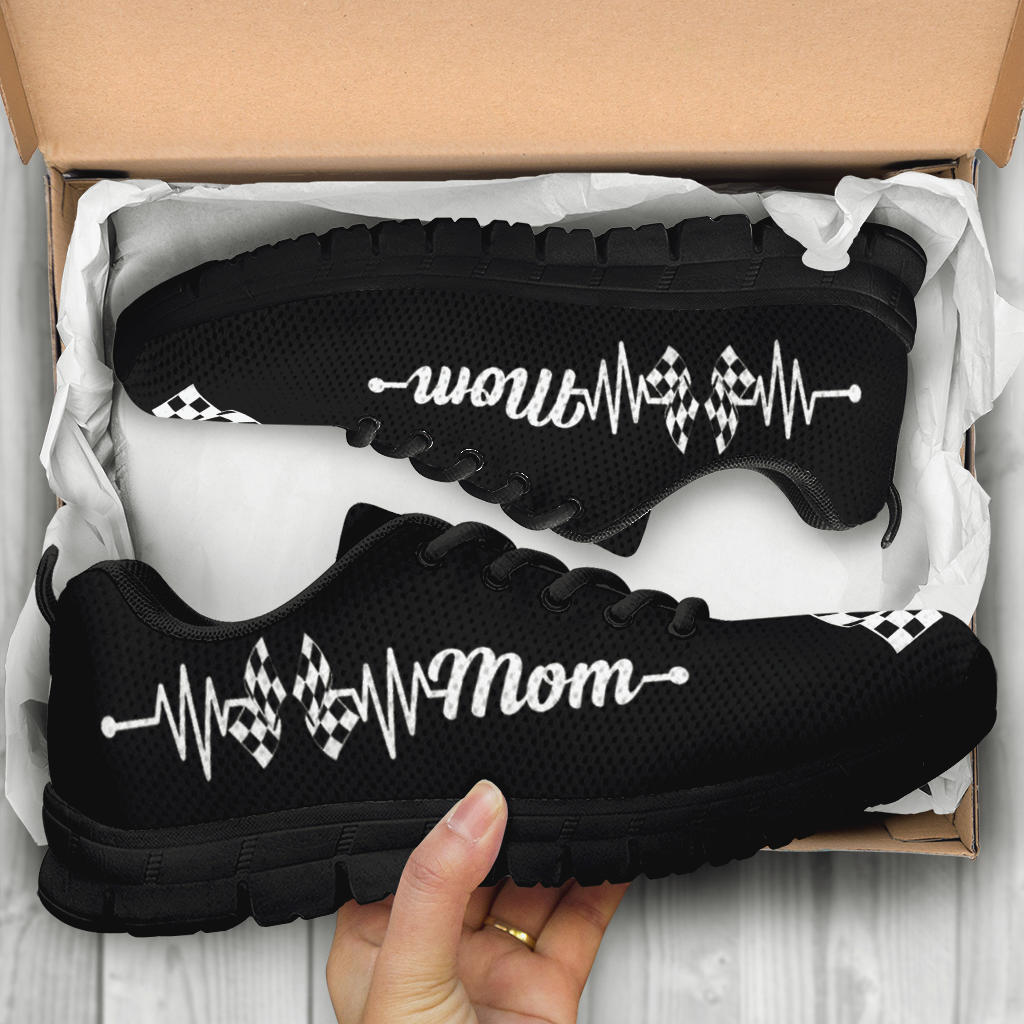 Racing Mom Heartbeat Running Sneakers