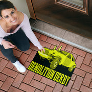 Custom shaped demolition derby door mat